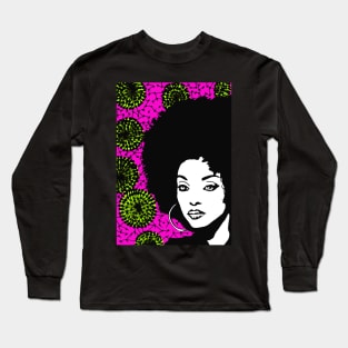 Afro Carribbean lady Long Sleeve T-Shirt